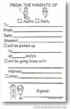 Pen At Hand Stick Figures - Large Single Color Permission Pad Pen At Hand Stick Figures - Large Single Color Permission Pad