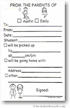 Pen At Hand Stick Figures - Large Single Color Permission Pad