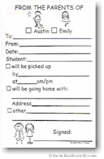 Pen At Hand Stick Figures - Large Single Color Permission Pad