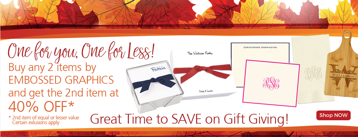 Embossed Graphics BOGO Sale!