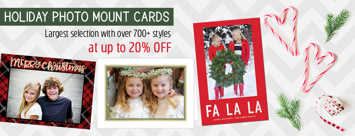 Save up to 20% on Holiday Photo Mount Cards